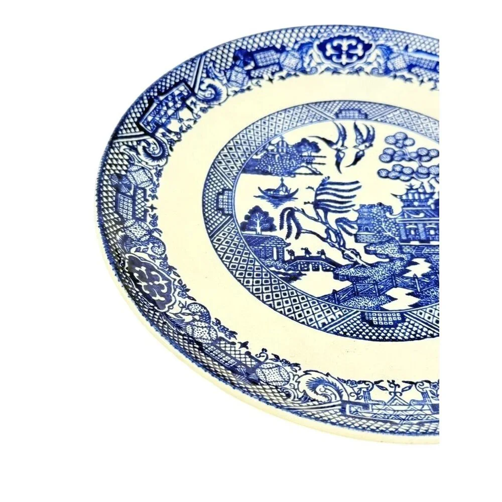 Luncheon Side Plate Vintage Blue Willow Ware Homer Laughlin Chinosiere Replaceme - Picture 9 of 16